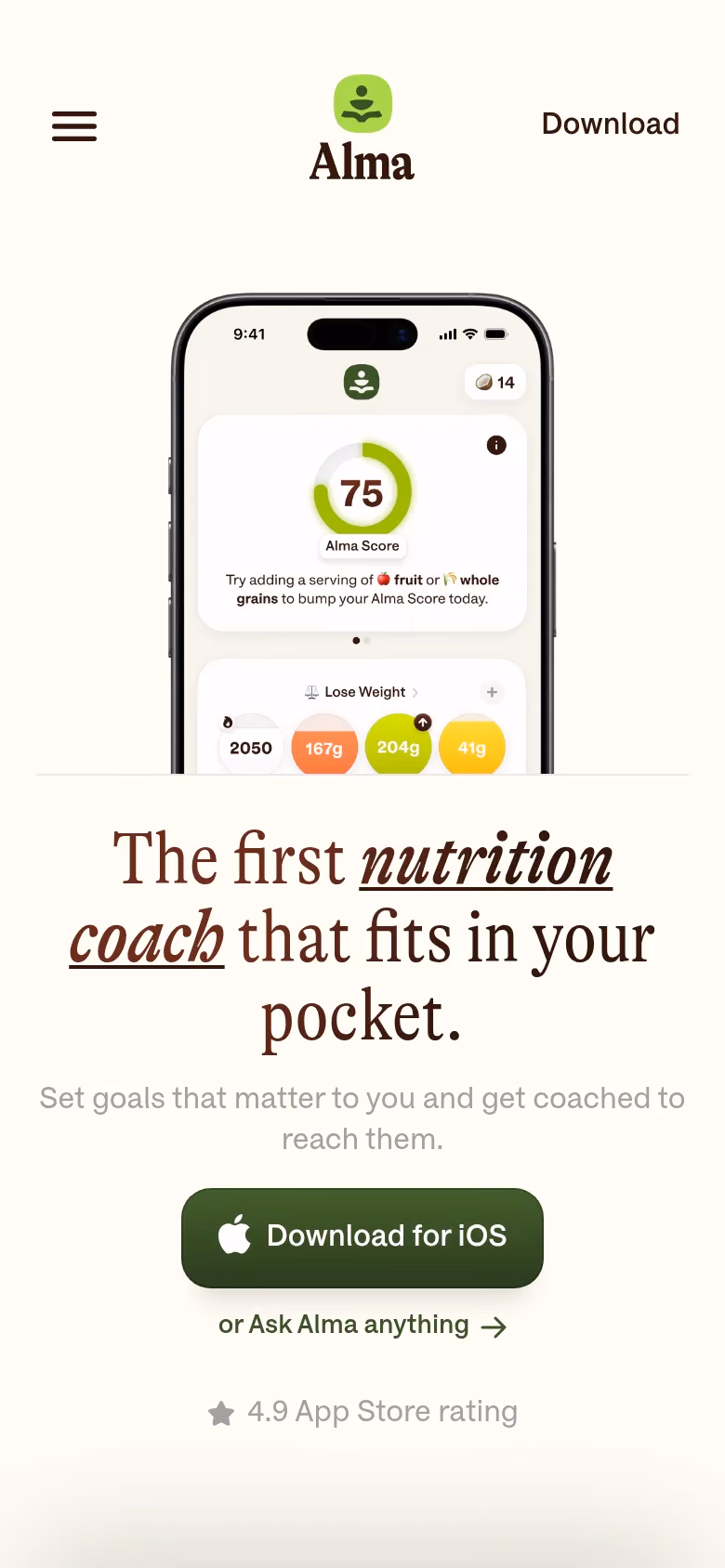 Alma mobile screenshot