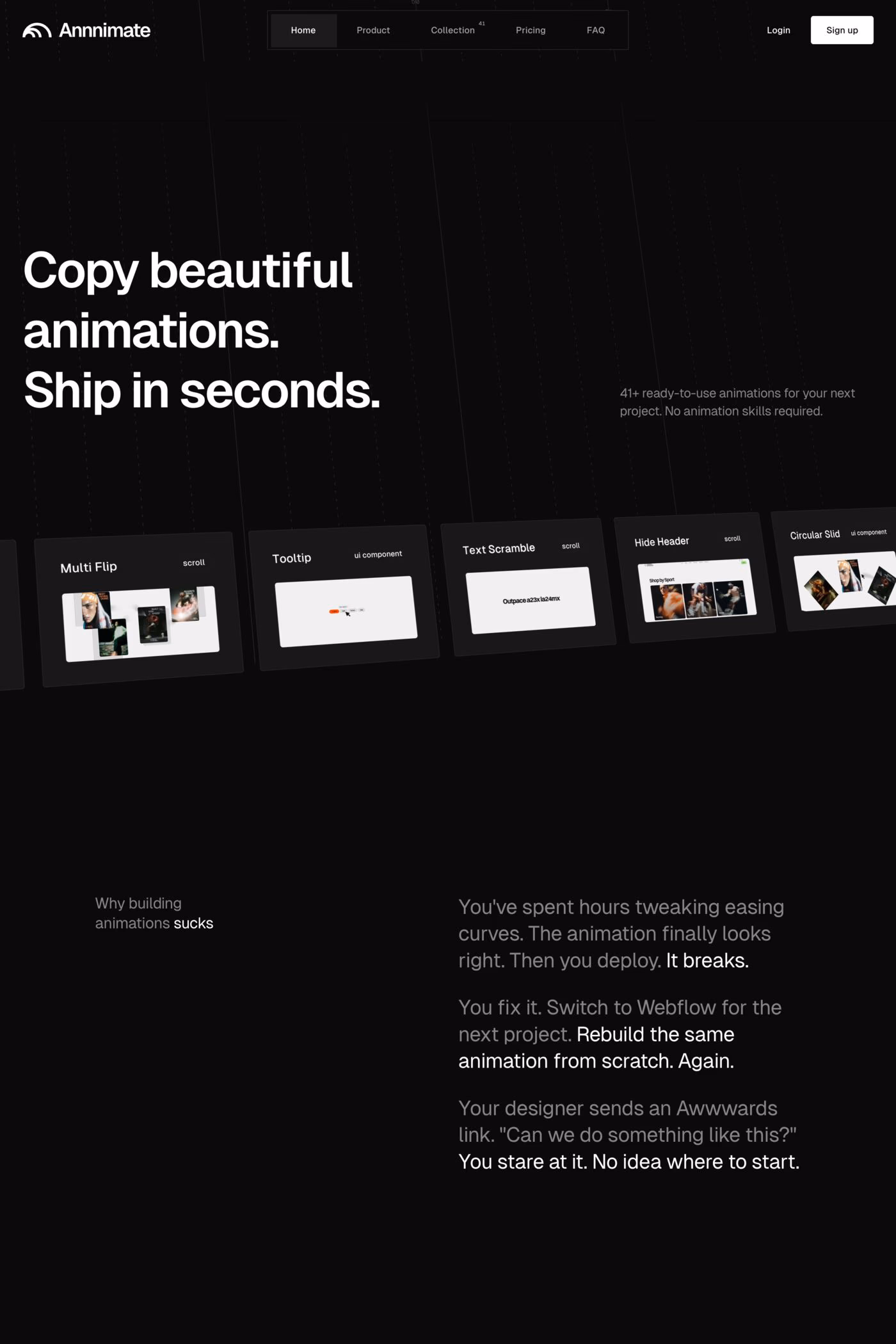 Annnimate desktop screenshot
