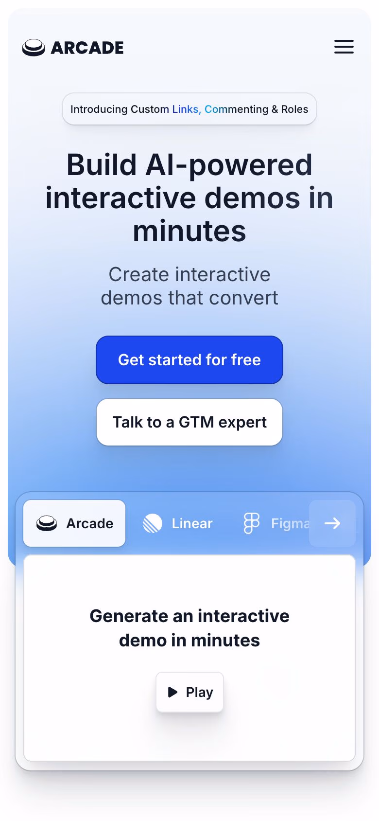 Arcade mobile screenshot