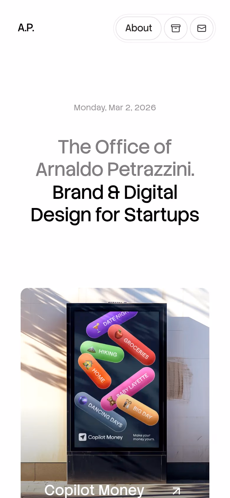 Arnaldo Petrazzini mobile screenshot