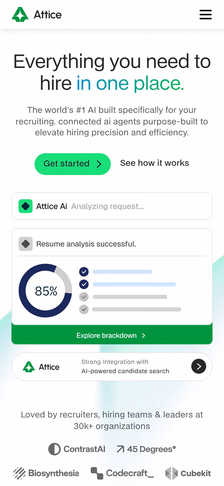 Attice mobile screenshot