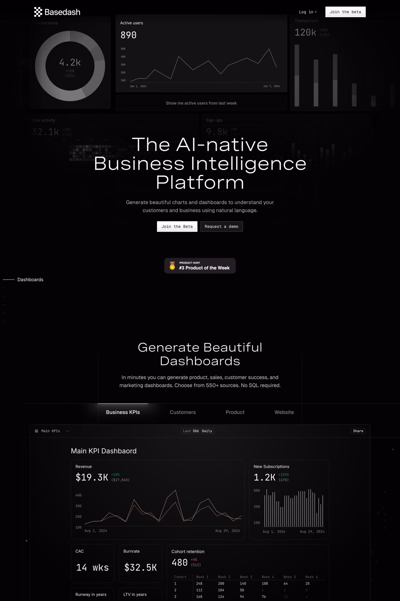 Basedash desktop screenshot