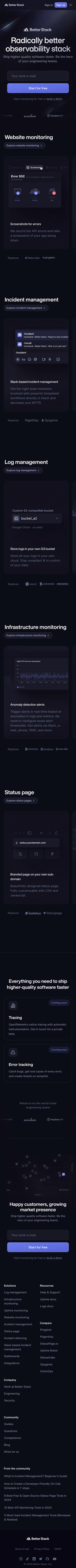 Better Stack mobile screenshot