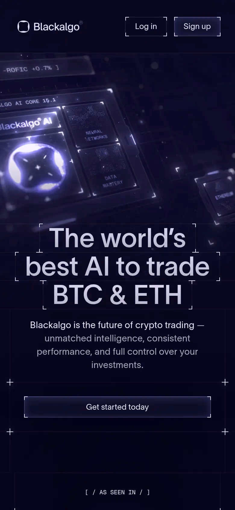 Blackalgo mobile screenshot