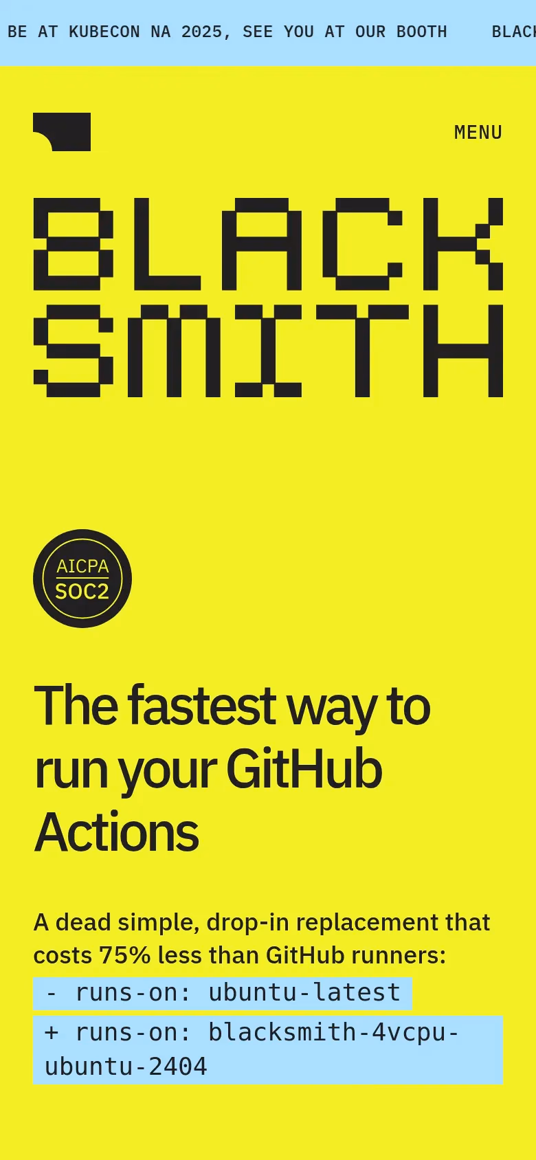 Blacksmith mobile screenshot