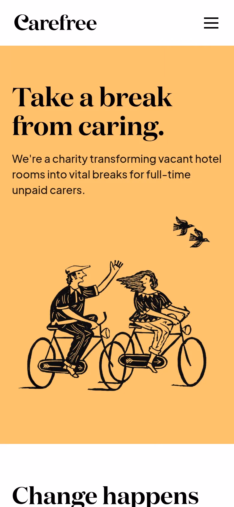 Carefree mobile screenshot