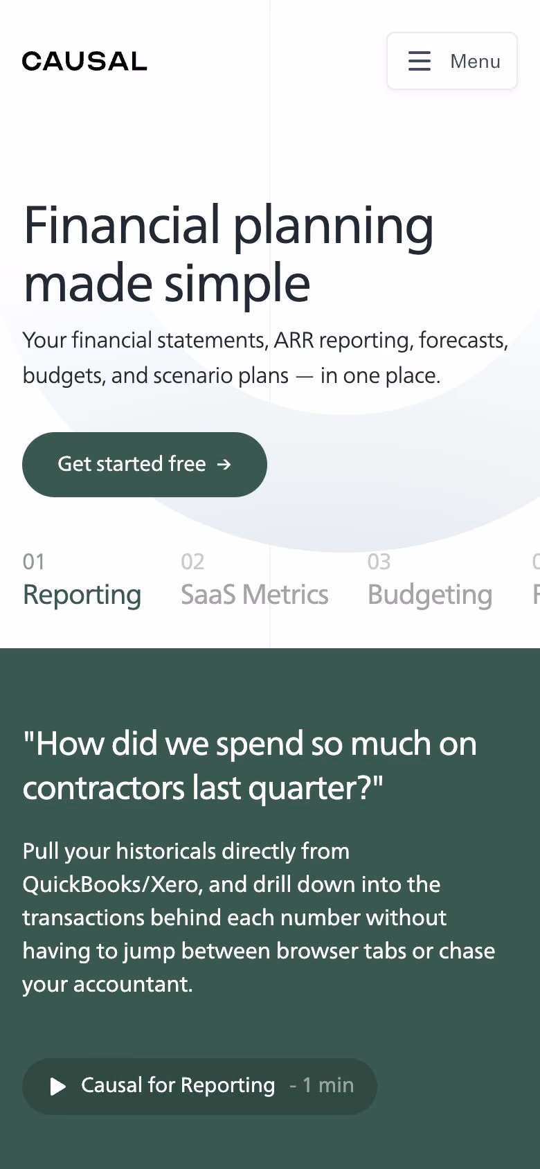 Causal mobile screenshot