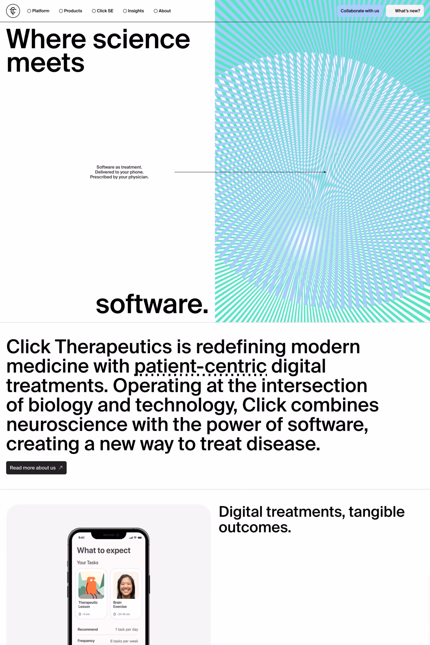 Click Therapeutics desktop screenshot