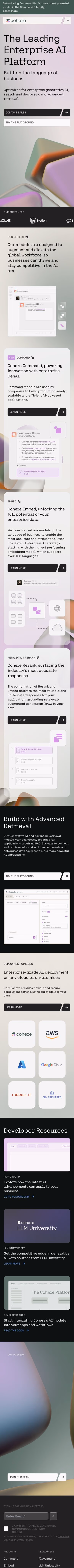 Cohere mobile screenshot