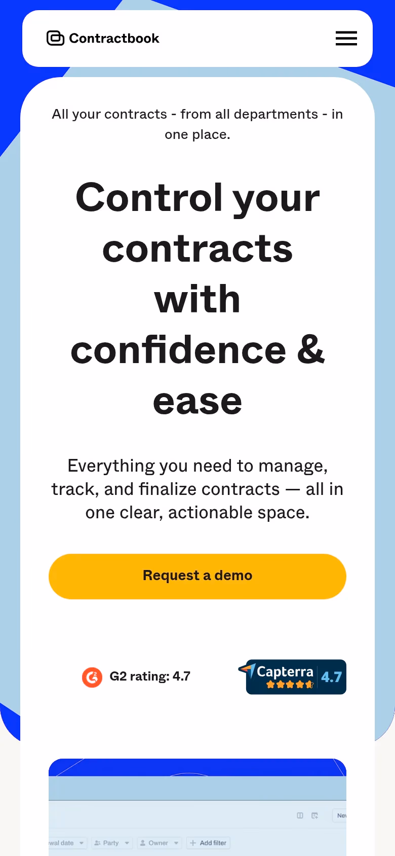 Contractbook mobile screenshot