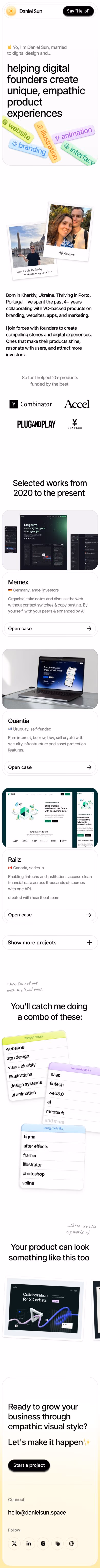 Daniel Sun mobile screenshot
