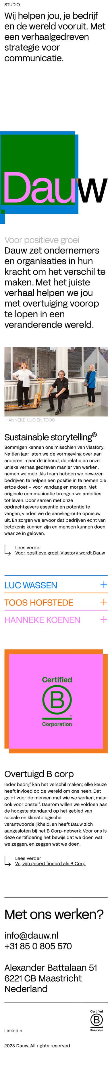 Dauw mobile screenshot