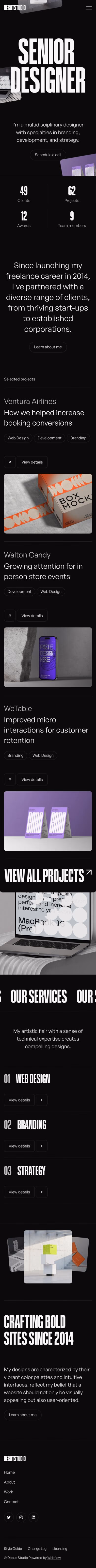Debut Studio mobile screenshot