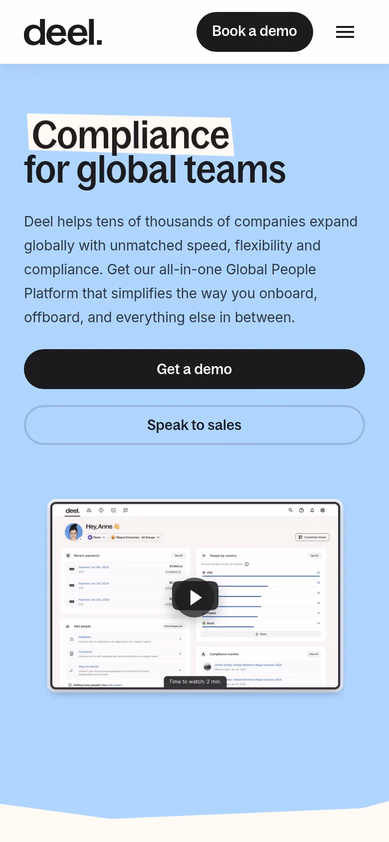 Deel mobile screenshot