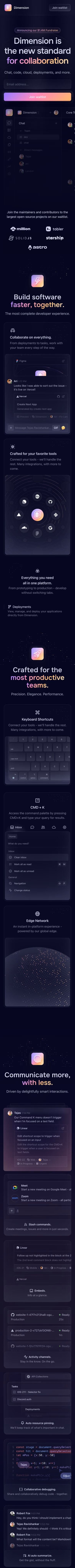 Dimension mobile screenshot