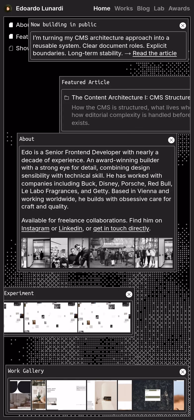 Edoardo Lunardi mobile screenshot