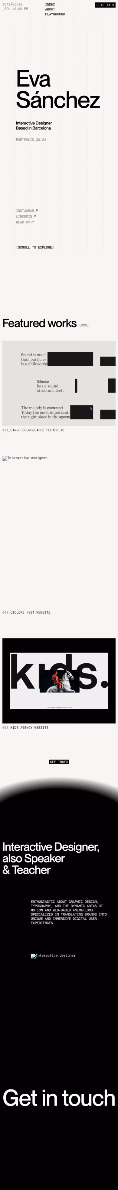 Eva Sánchez mobile screenshot