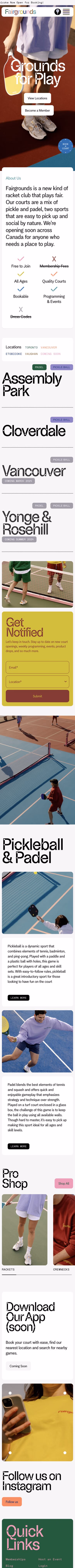 Fairgrounds mobile screenshot