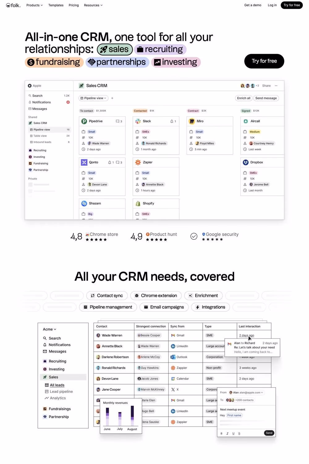 Folk desktop screenshot