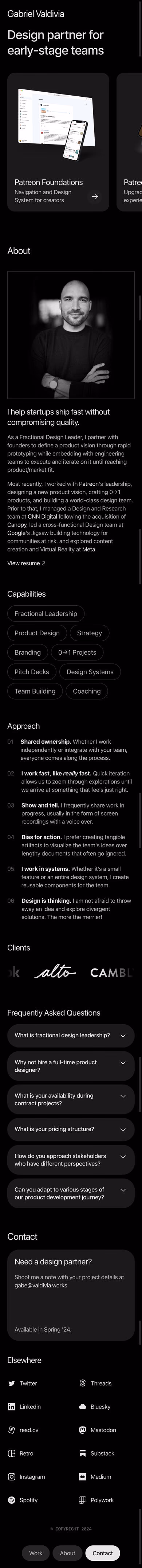 Gabriel Valdivia mobile screenshot