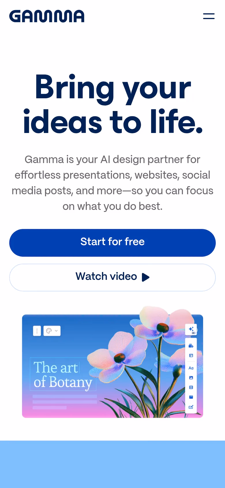 Gamma mobile screenshot