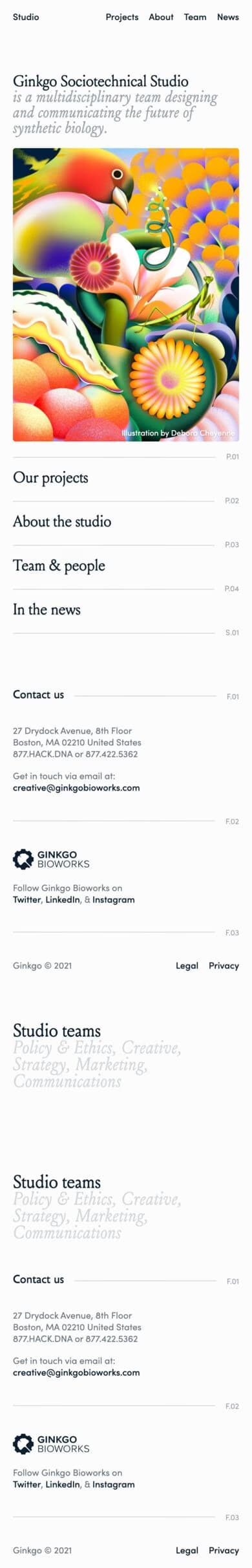 Ginkgo Bioworks mobile screenshot