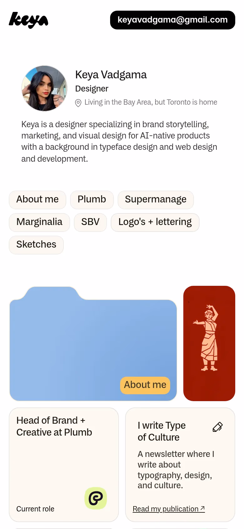 Keya Vadgama mobile screenshot