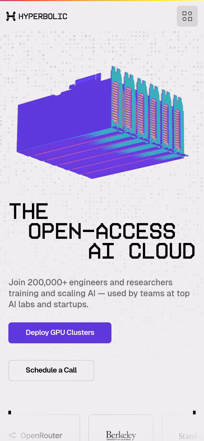 Hyperbolic mobile screenshot