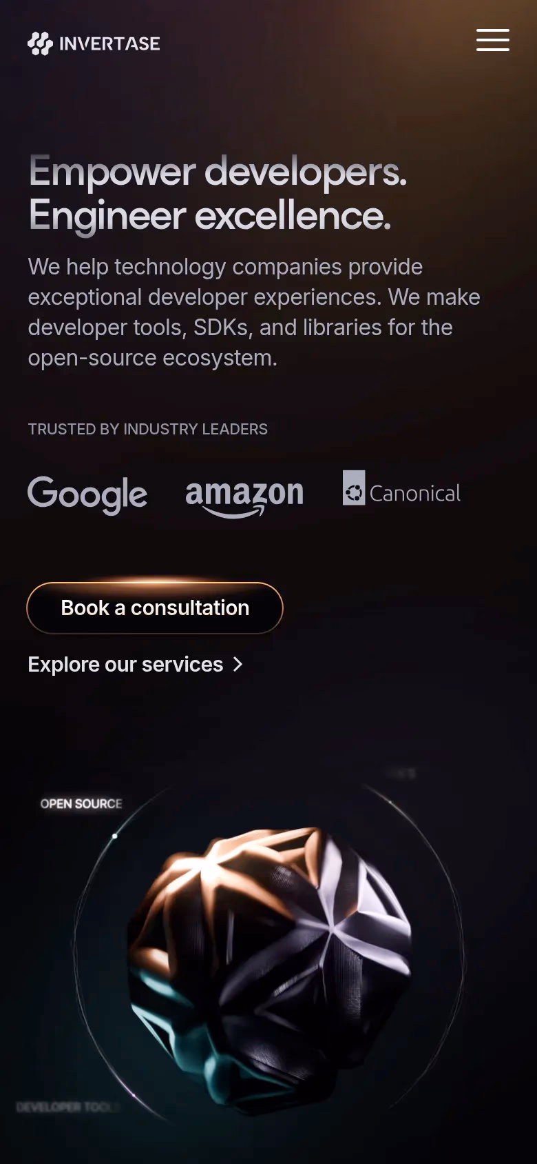 Invertase mobile screenshot