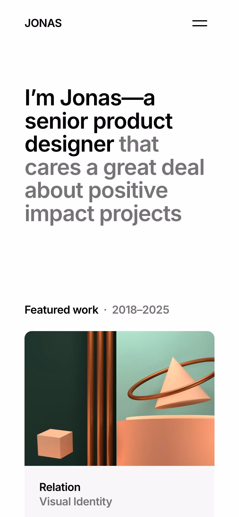 Jonas mobile screenshot