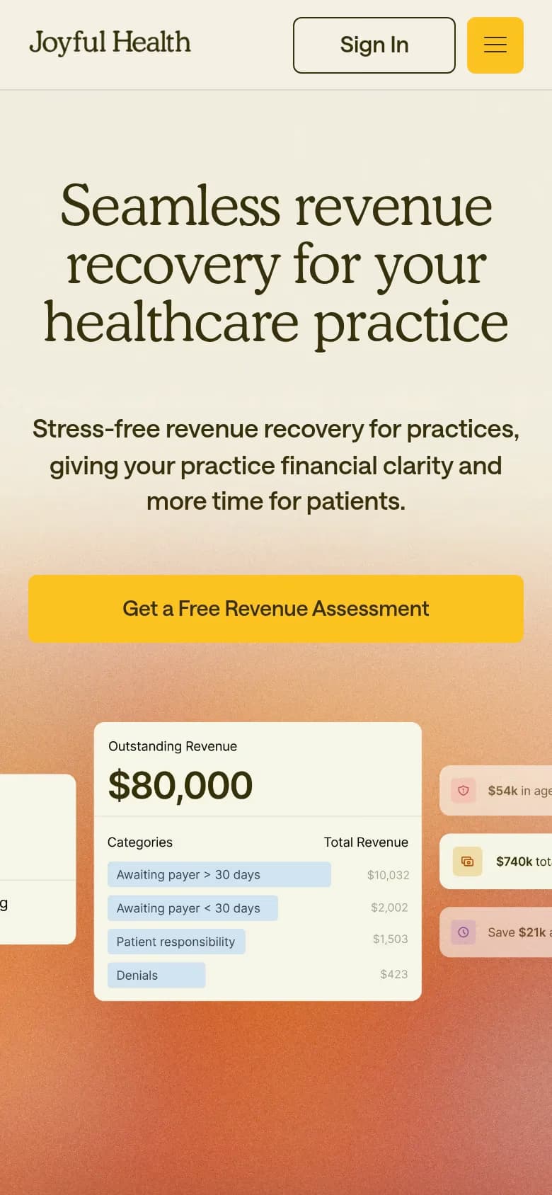 Joyful Health mobile screenshot