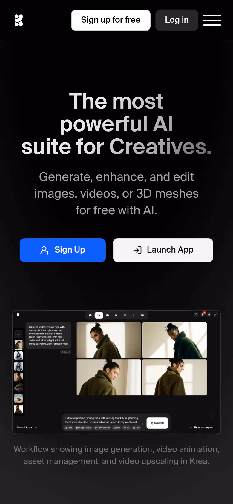 Krea mobile screenshot