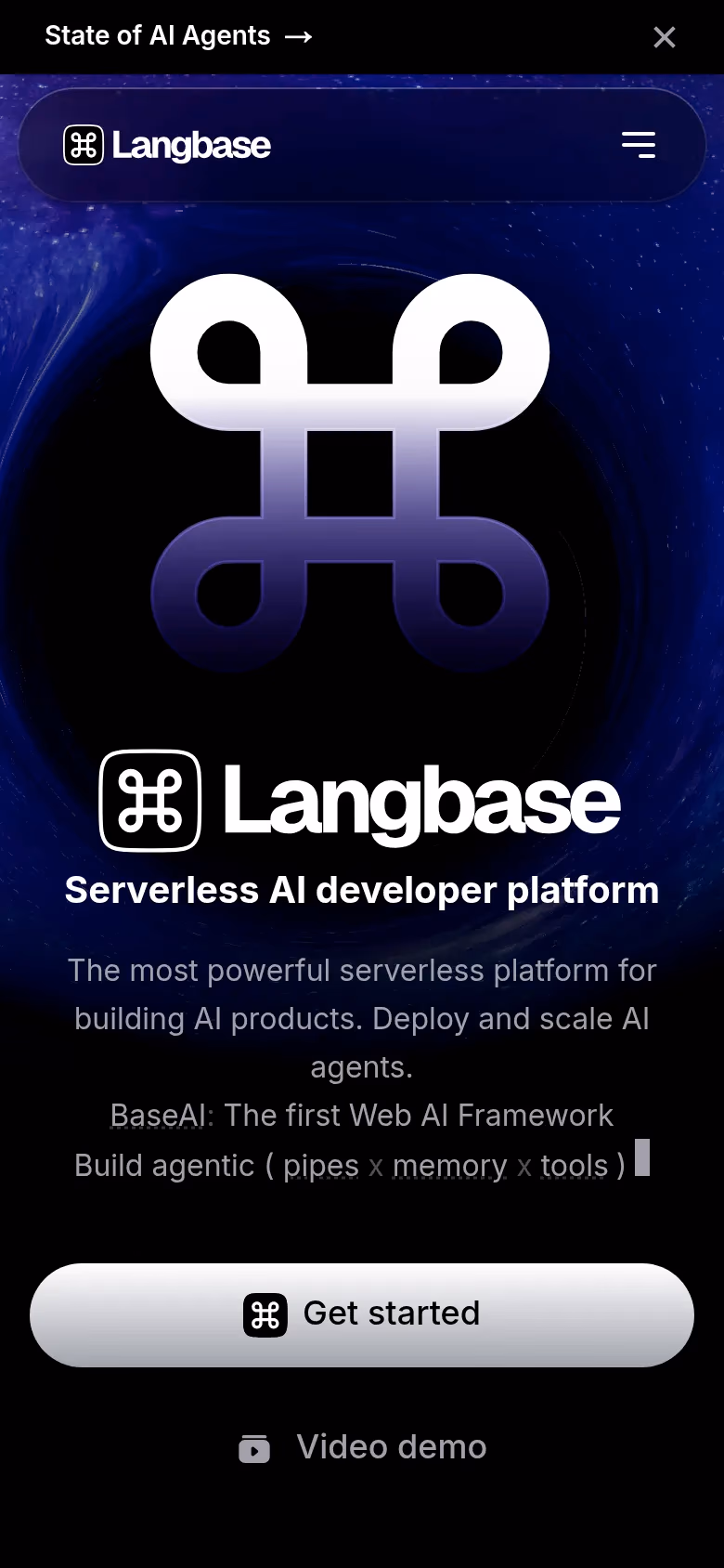 Langbase mobile screenshot