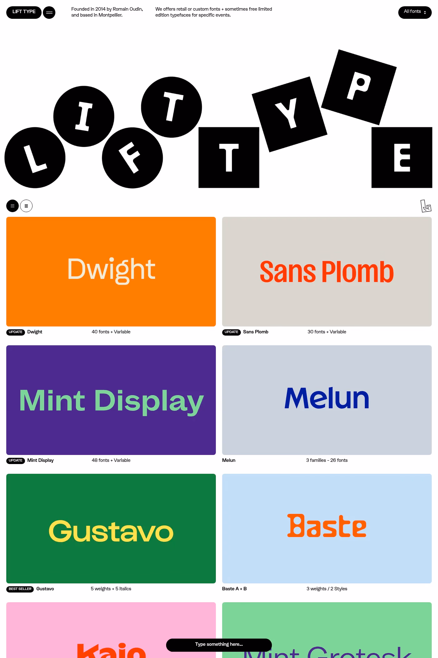 Lift Type desktop screenshot