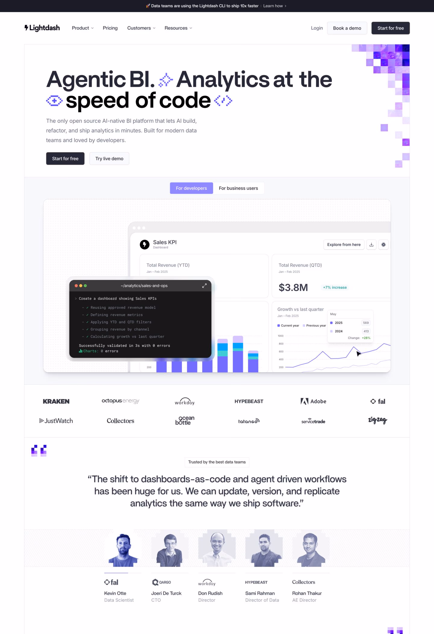 Lightdash desktop screenshot