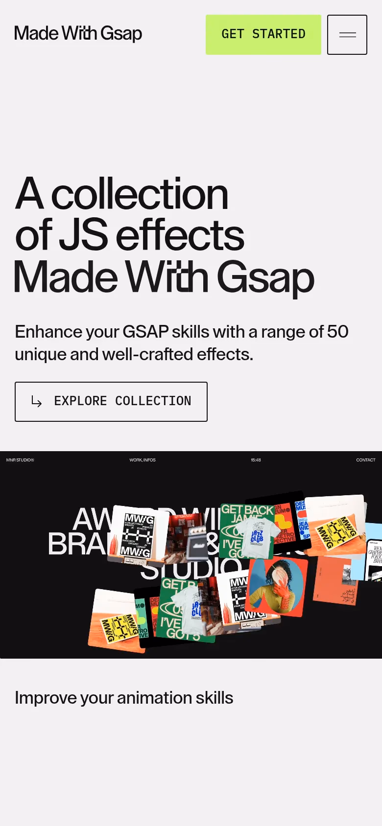 Made With Gsap mobile screenshot