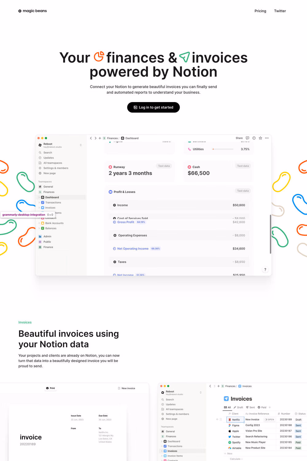 Magic Beans desktop screenshot
