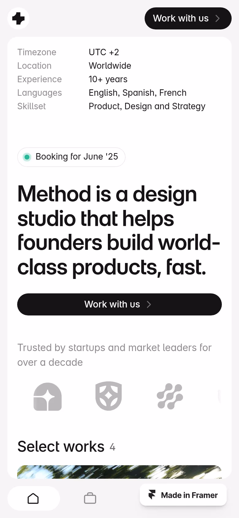 Method mobile screenshot