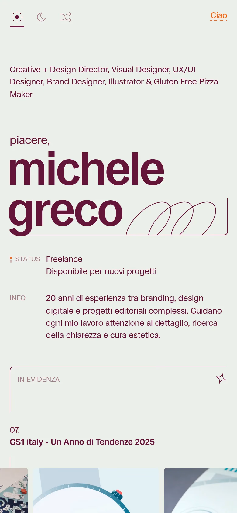Michele Greco mobile screenshot