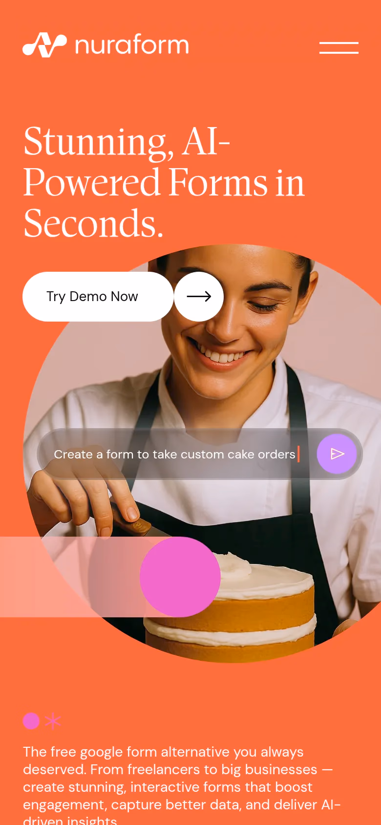 Nuraform mobile screenshot
