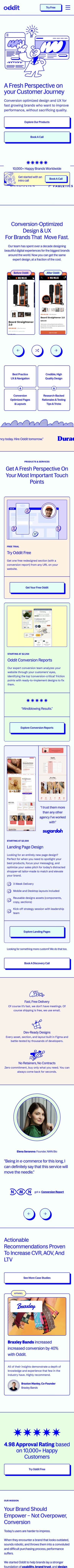 Oddit mobile screenshot