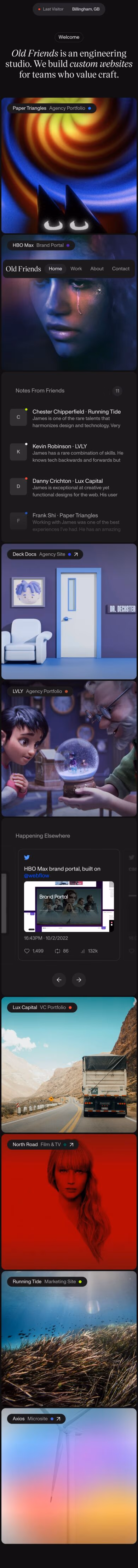 Old Friends mobile screenshot