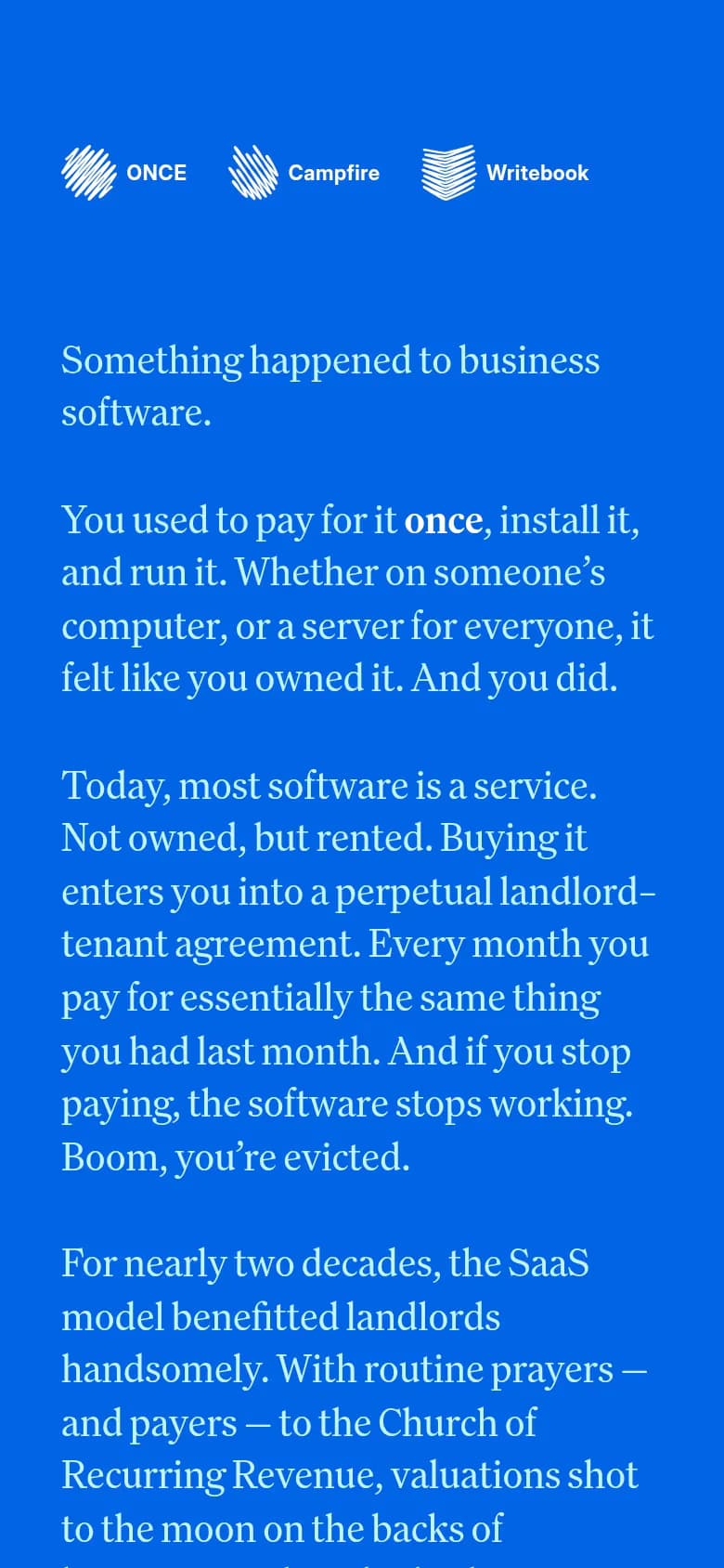 ONCE mobile screenshot