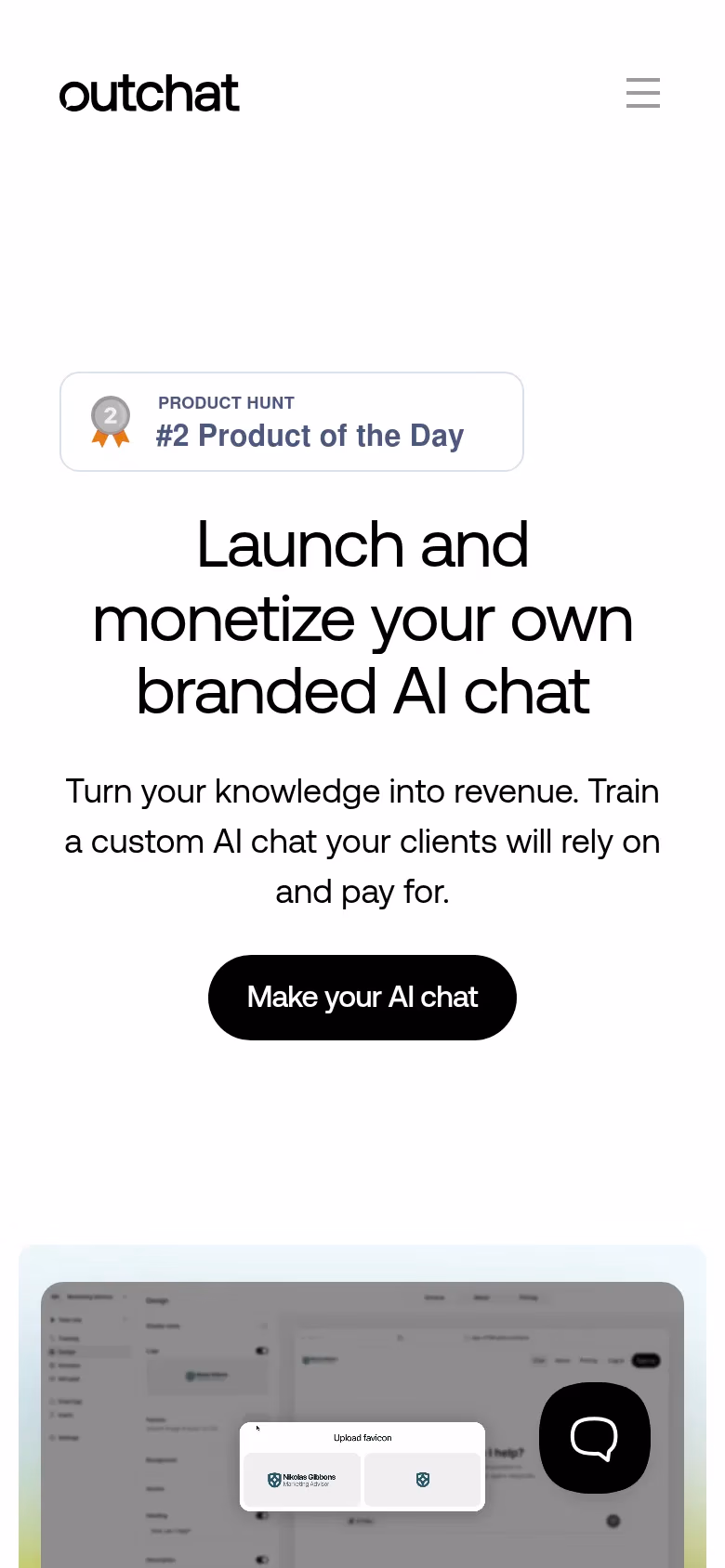 Outchat mobile screenshot