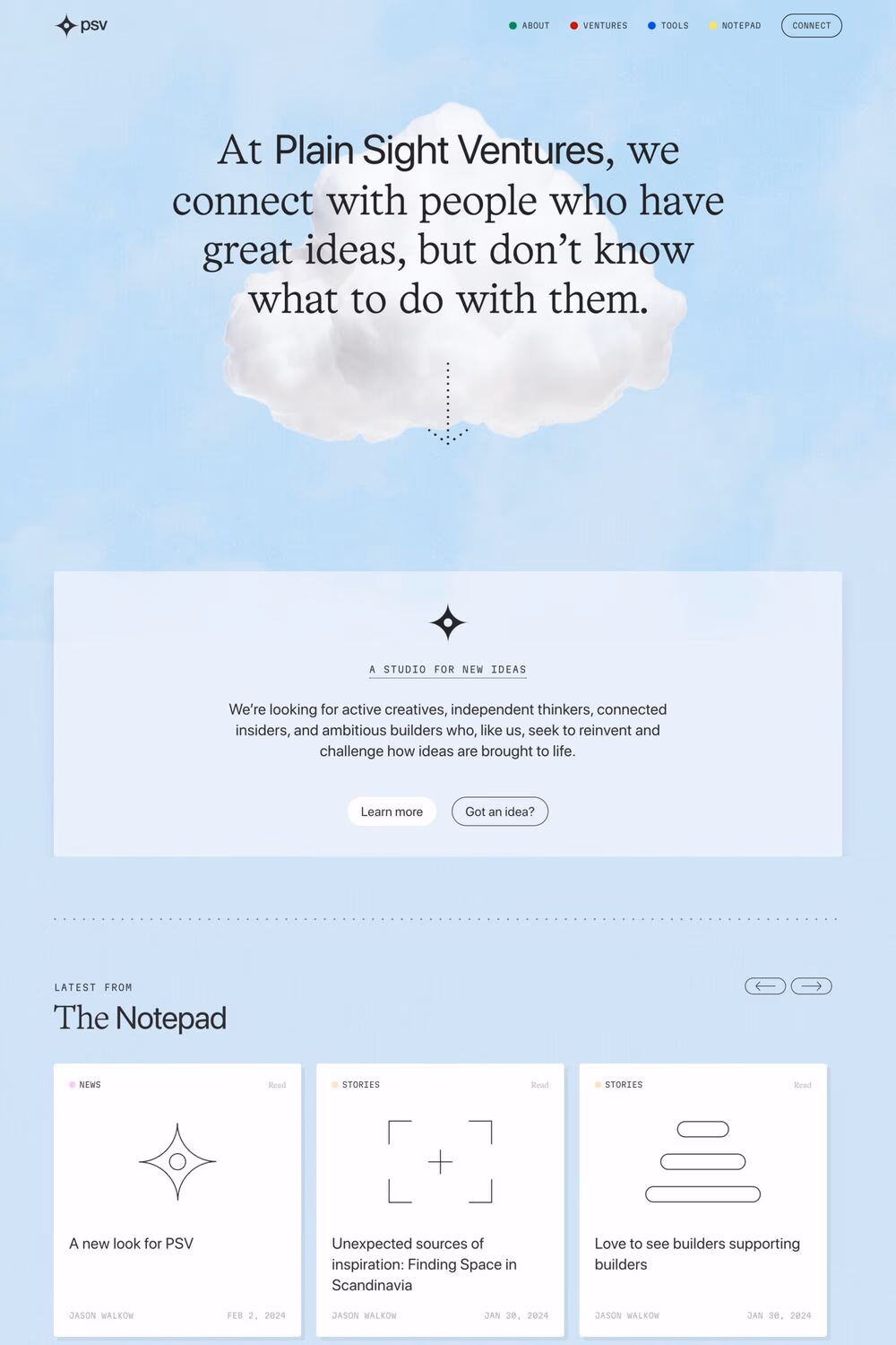 Plain Sight Ventures desktop screenshot