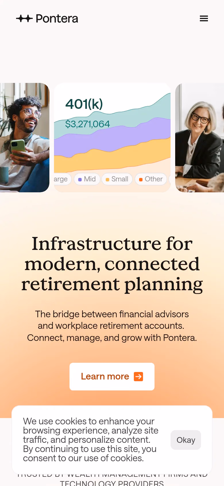 Pontera mobile screenshot