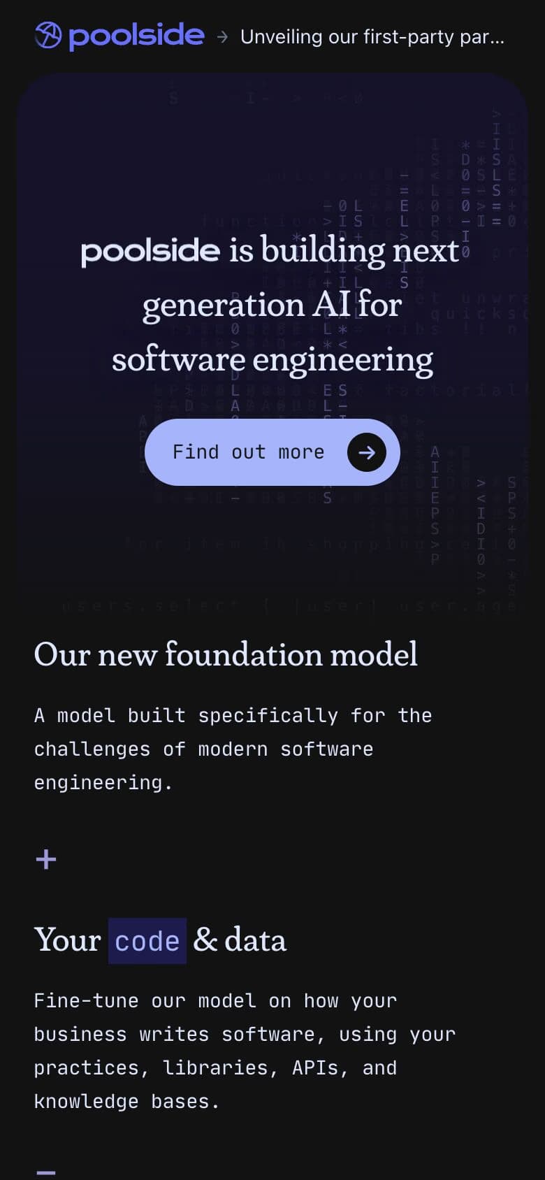 Poolside mobile screenshot