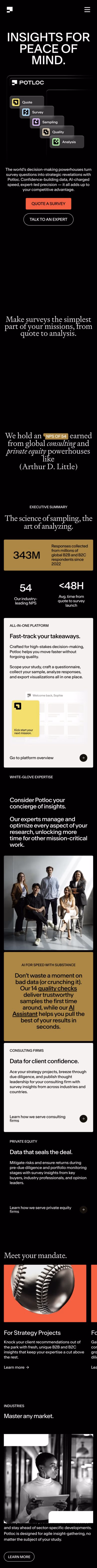 Potloc mobile screenshot