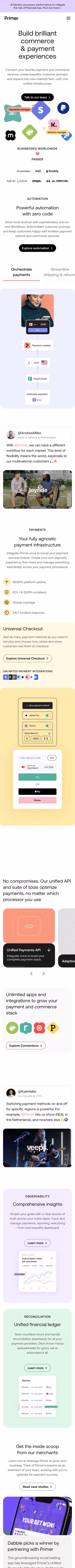Primer mobile screenshot