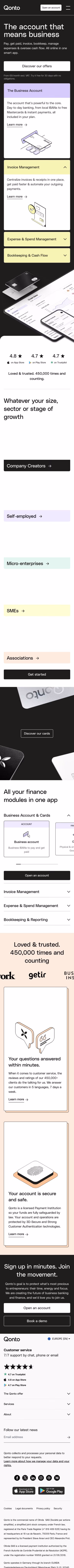 Qonto mobile screenshot